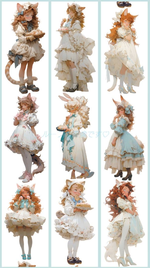 のこり１✩廃盤品✩J679＃宠物女孩(贝壳光)梦游切売り海外人物女の子AIマステ