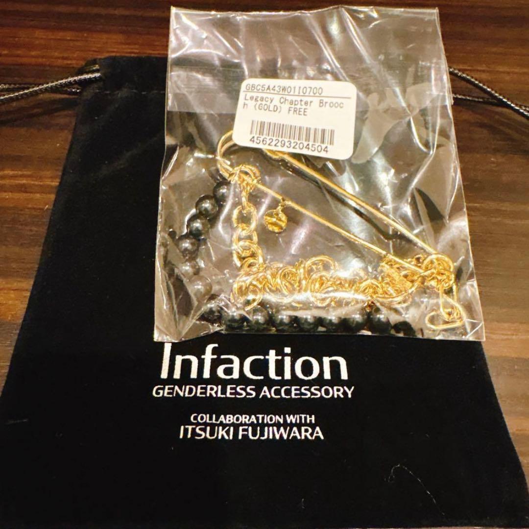 藤原樹 Infaction ブローチ ゴールド
