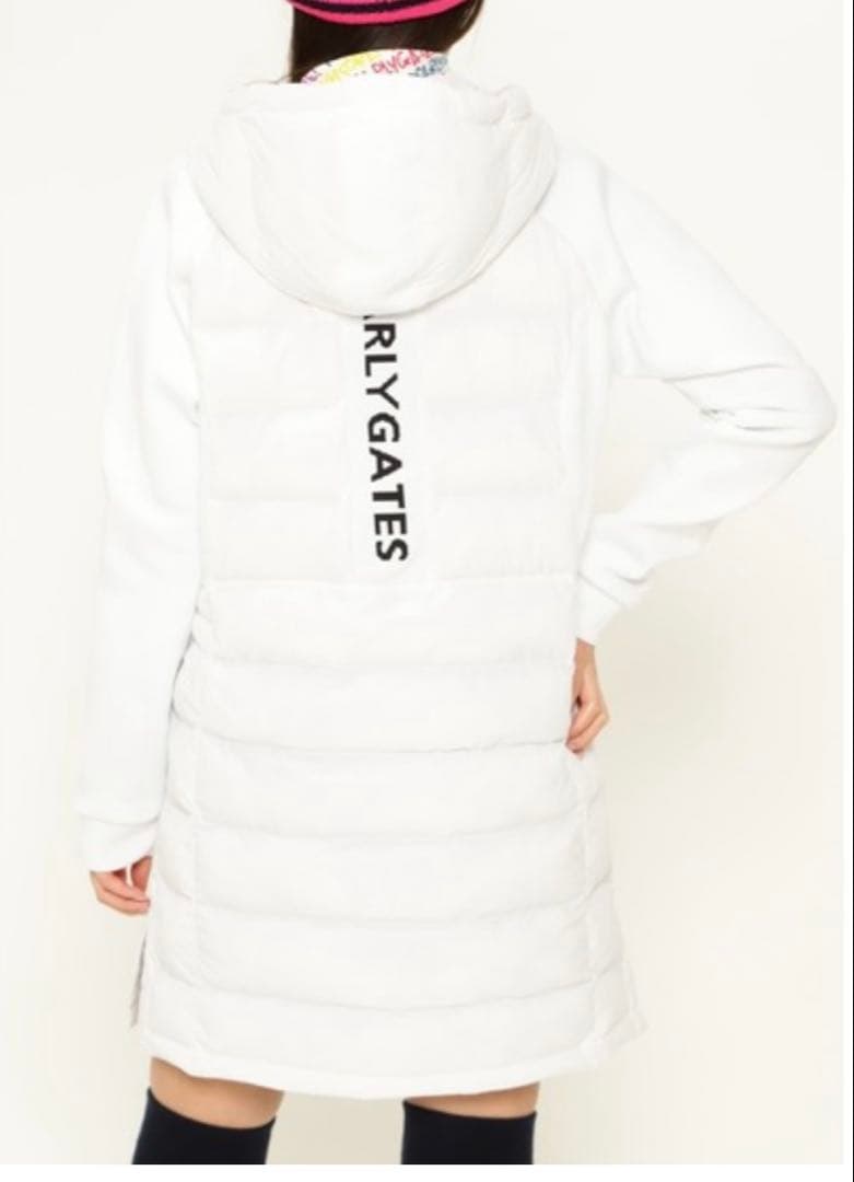 PEARLY GATES フード付きダウンコート ホワイト