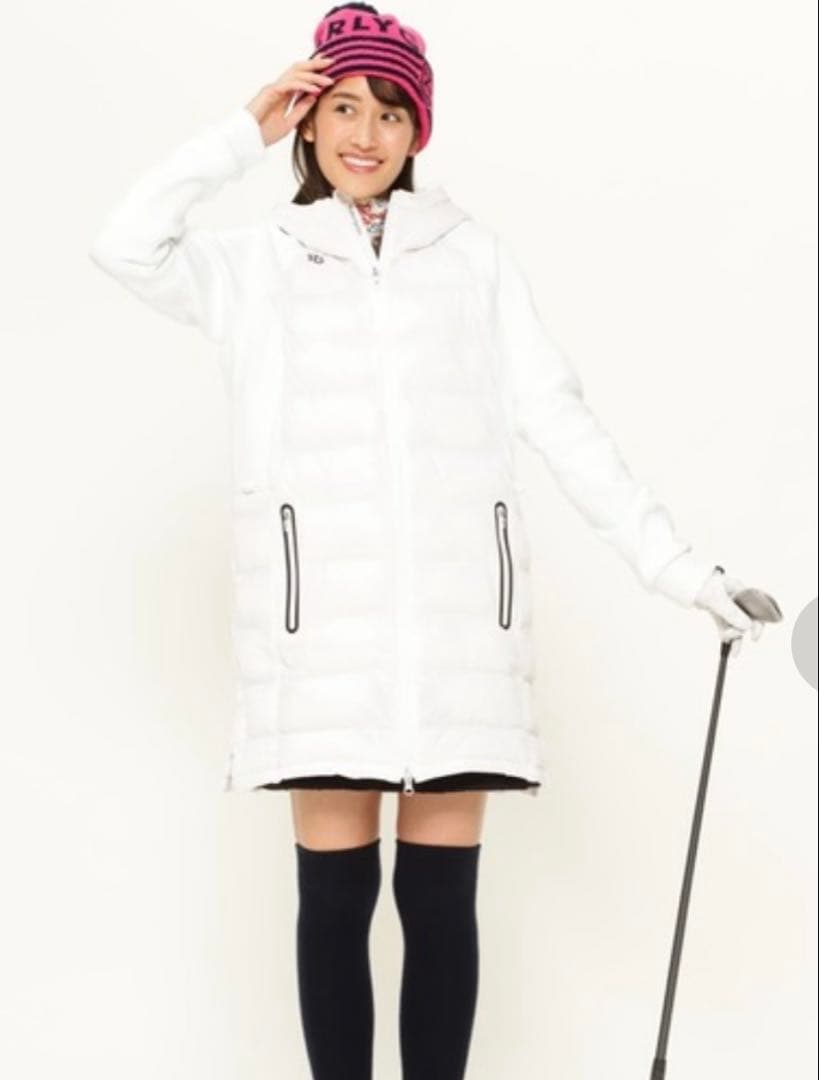 PEARLY GATES フード付きダウンコート ホワイト