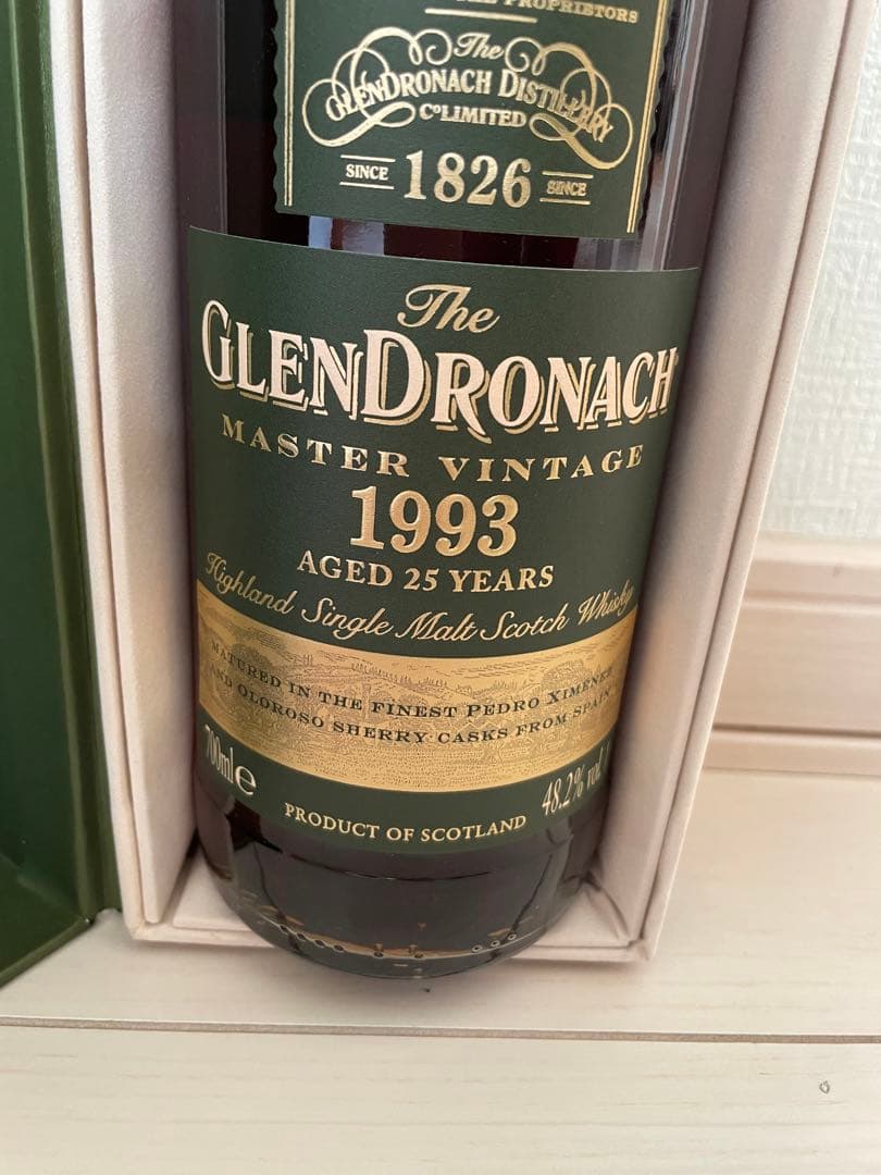 新品　グレンドロナック　1993 25年 ウイスキー　マスターヴィンテージ