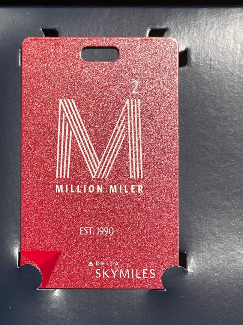 DL デルタ航空　2ミリオンマイラー　荷札1枚。2枚ご希望の方はお申し出ください