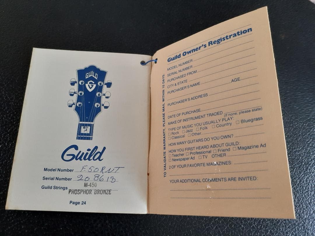 オ*ン様 Guild社製 稀代の名器 F50R NT 期間限定最終競売を実施いた