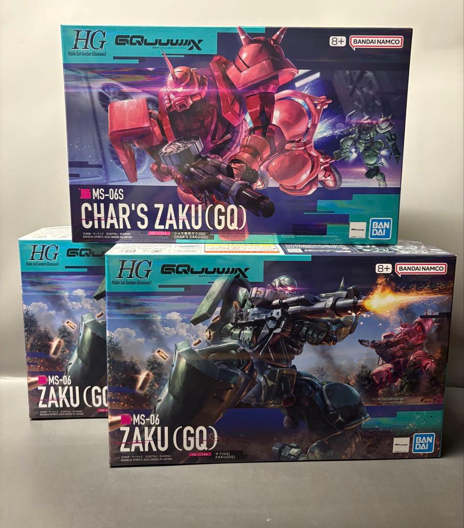 HG ジークアクス版 シャア専用ザク 量産型ザク 計3体 未使用未組立新品