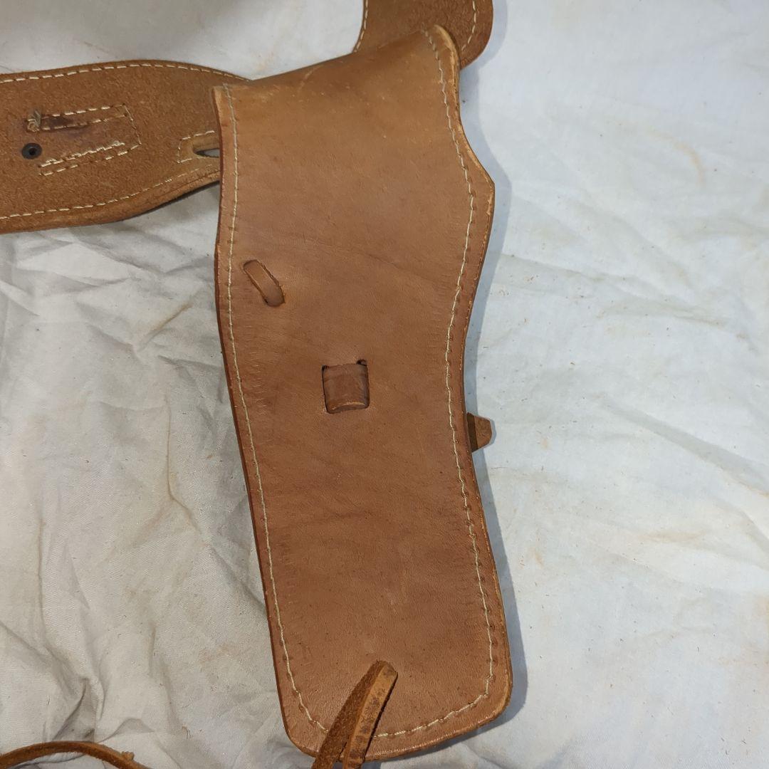 ウエスタンガンベルト　2丁拳銃アキンボスタイル　本革レザーホルスター　saa
