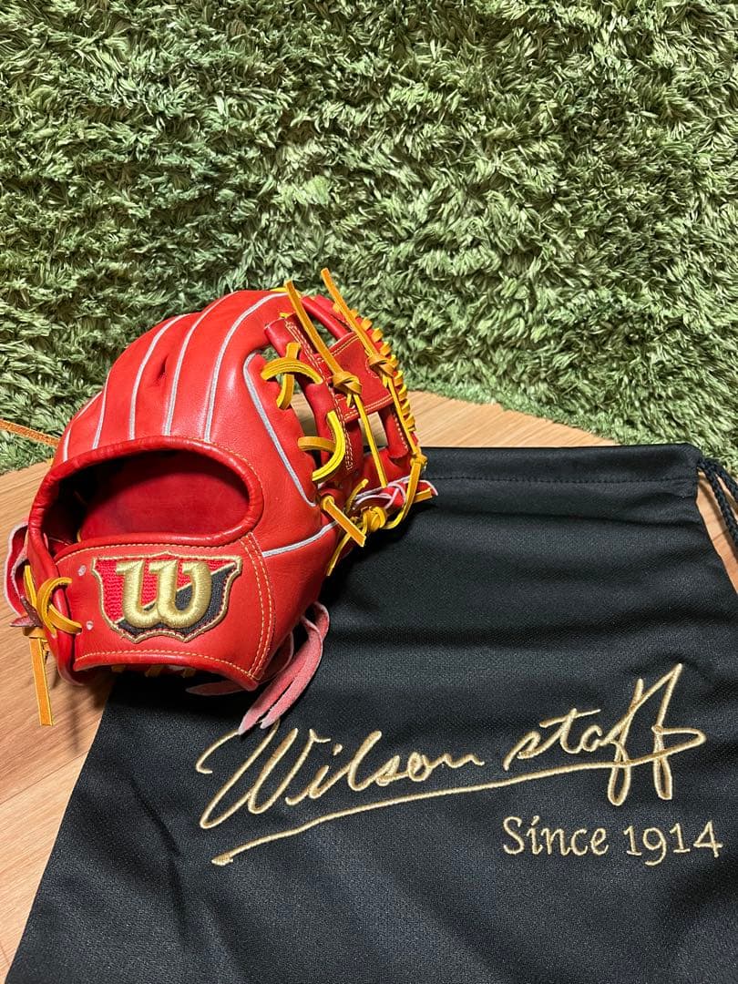 ウィルソンスタッフ デュアル 硬式内野手用DO型 Eオレンジ×タン紐