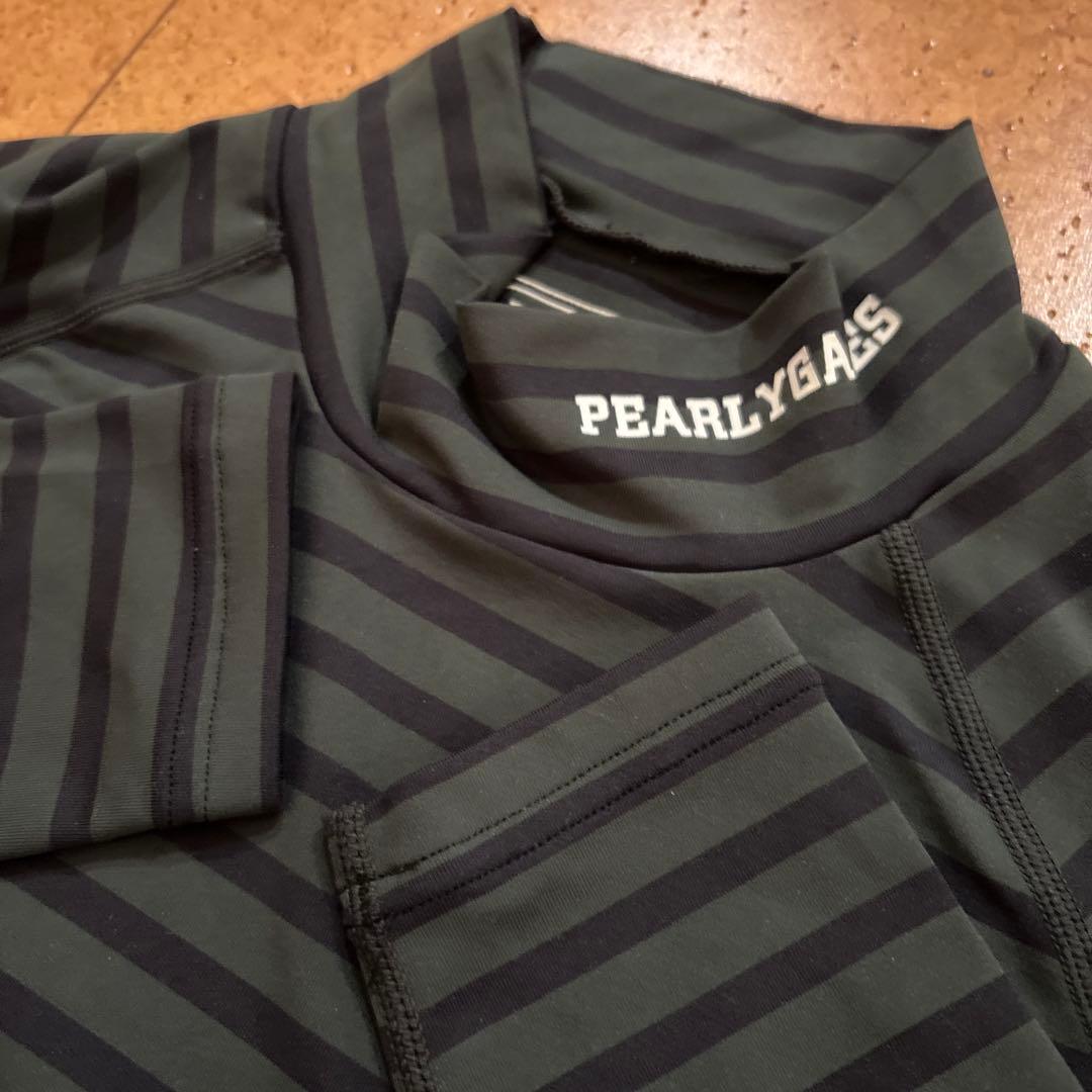 新品同様　極美品　パーリーゲイツ　ボーダー 長袖インナーシャツ ゴルフ サイズ3