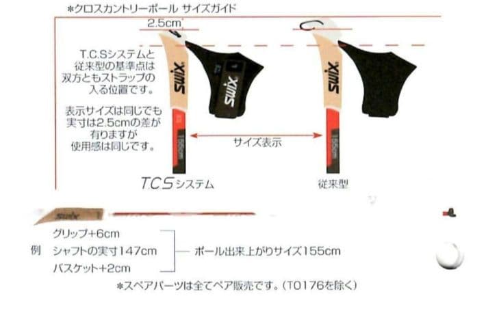 クロスカントリースキー　ポール　SWIX STAR CT1 カーボン 160cm