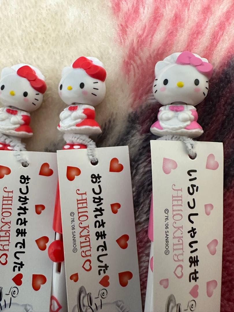 ハローキティ ボールペン いらっしゃいませ　おつかれ　こんにちは4本セット