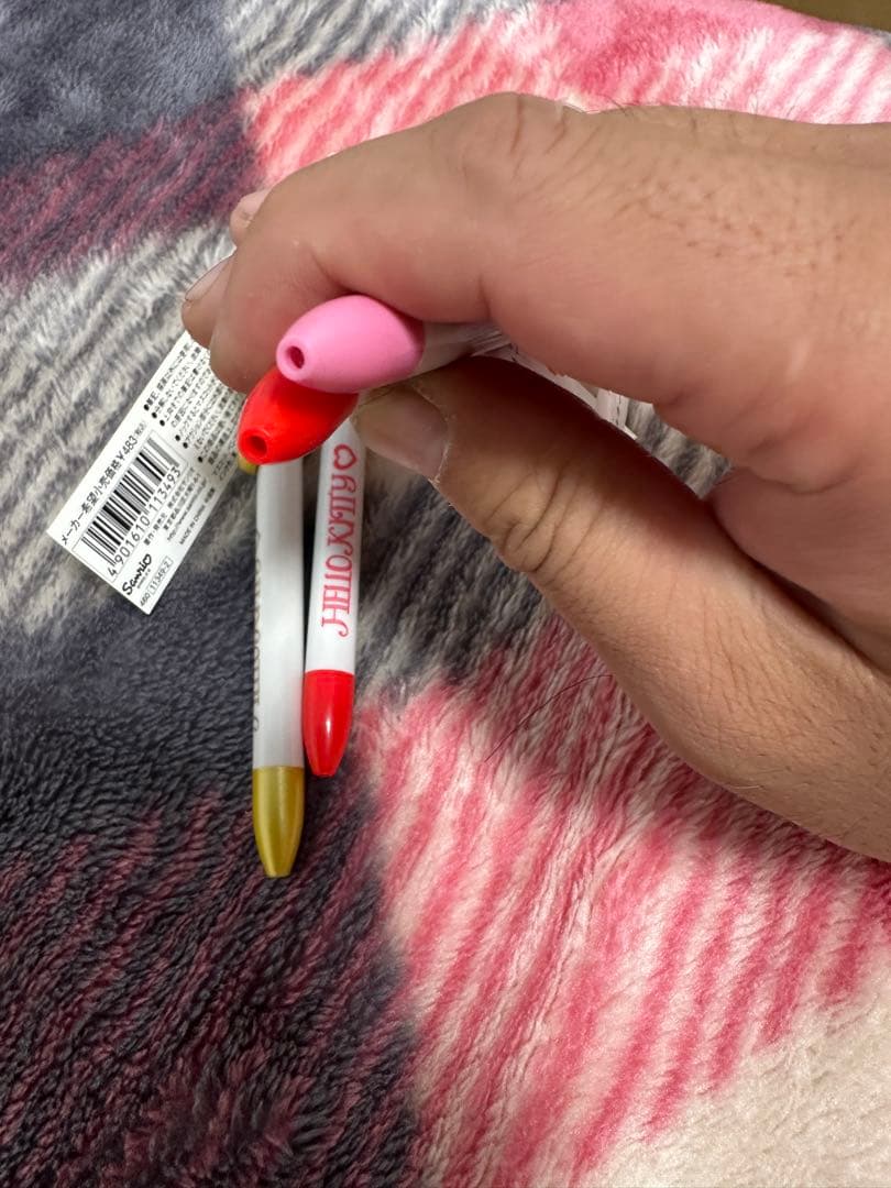 ハローキティ ボールペン いらっしゃいませ　おつかれ　こんにちは4本セット