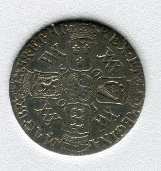 イギリス　1693年　シリング銀貨　NNC  AU55