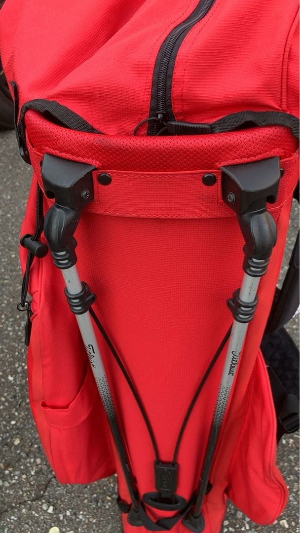 【シゲ様】Titleist 赤 キャディバッグ　スタンド式