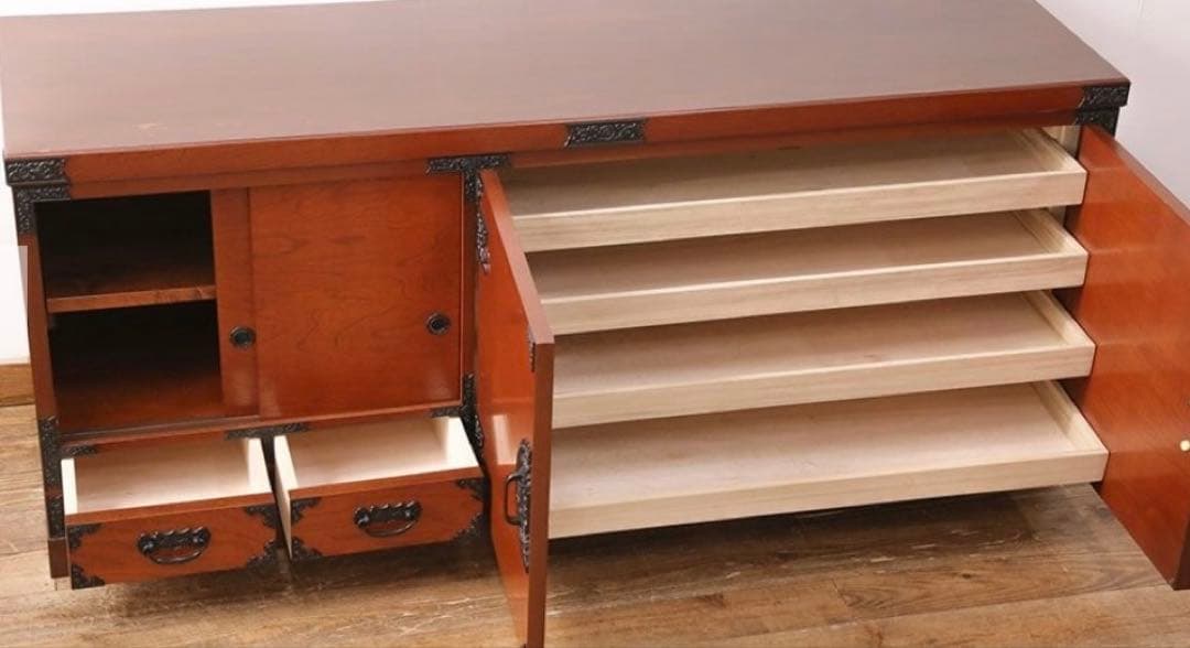 【送料18,500円込】★リペア済古家具★ 176cm奥行 52cm高さ74cm