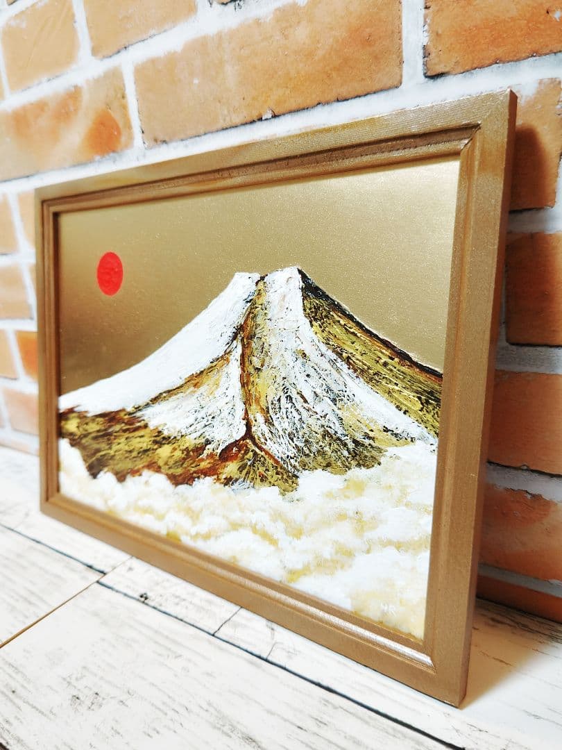 油絵 絵画【黄金富士山】