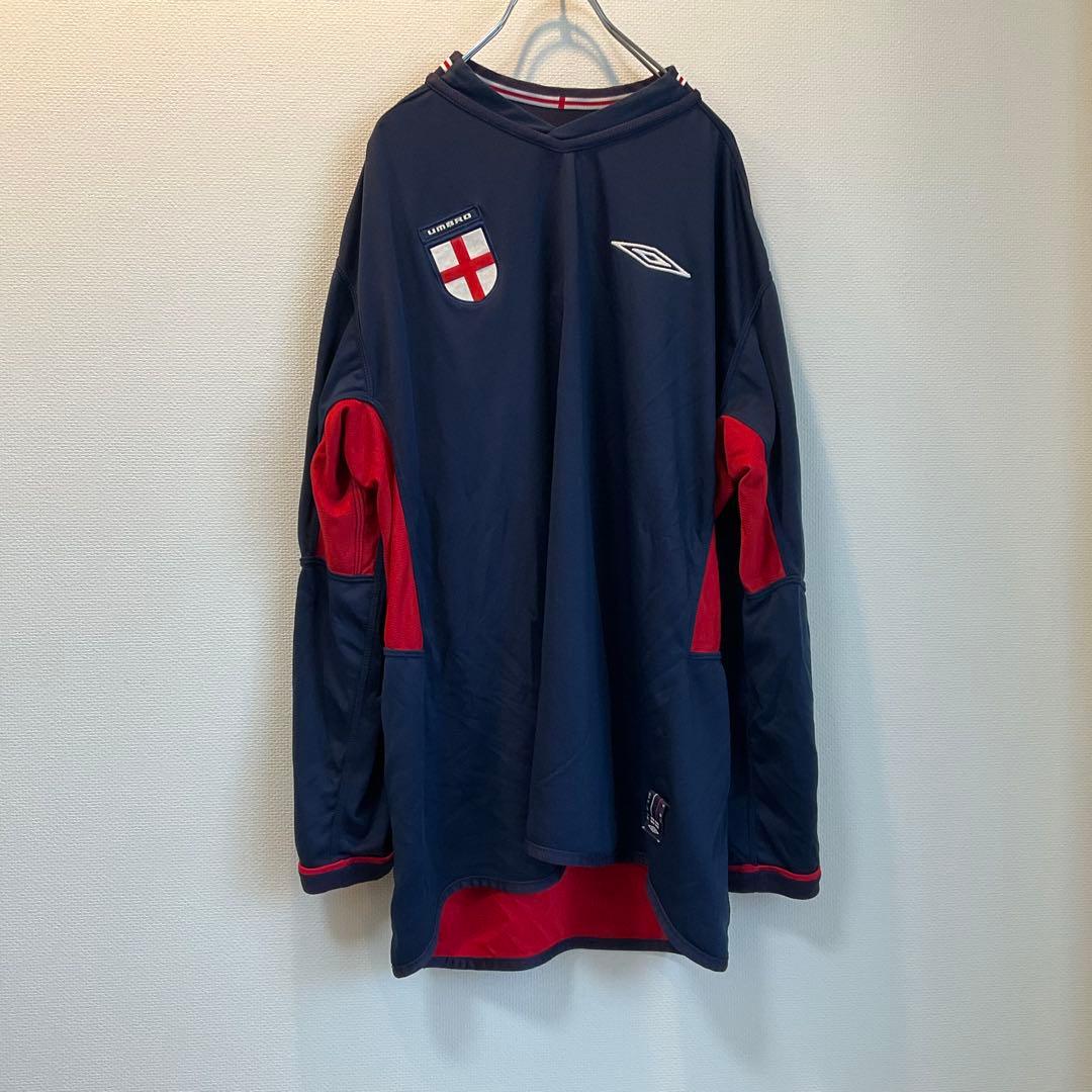 イングランド代表 BECKHAM 7 XL相当 シャツ　長袖　リバーシブル　刺繍