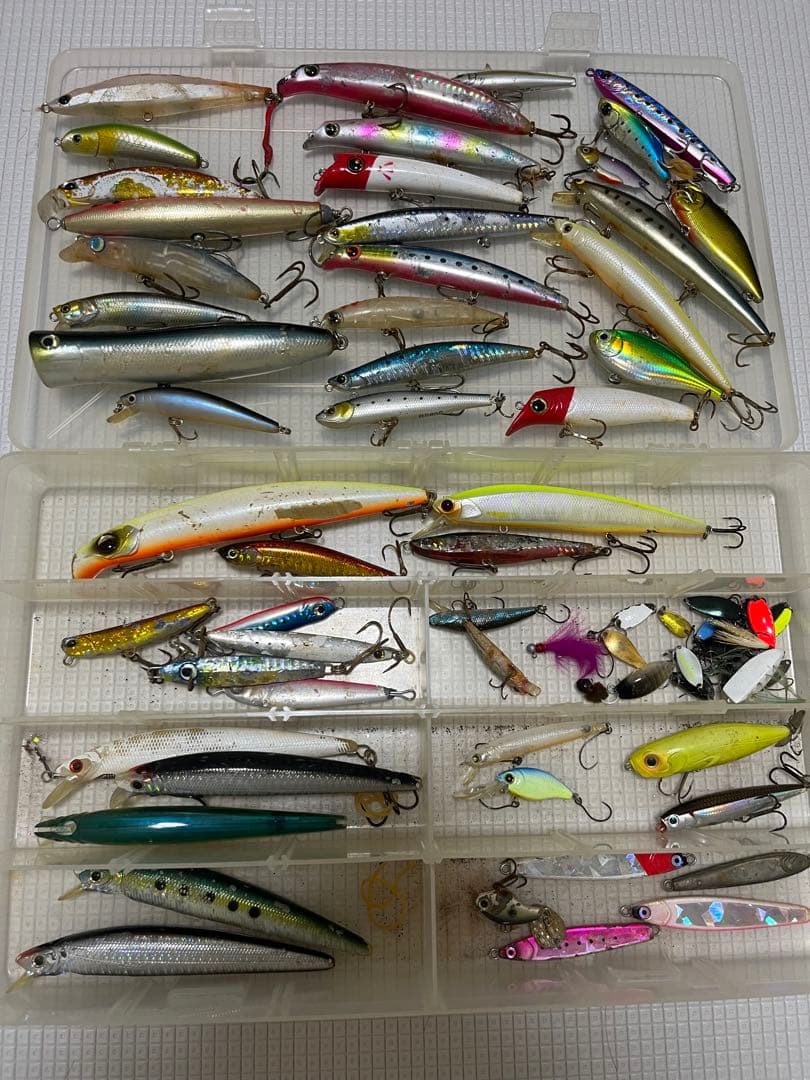 シーバス、トラウトなどなどルアーごちゃ混ぜセット（ジャンク品もあり）