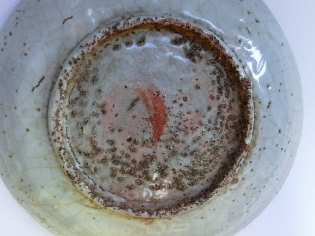 皿■獅子紋染付氷裂皿 砂高台 古い平鉢 古玩 唐物 中国 時代物 骨董品■