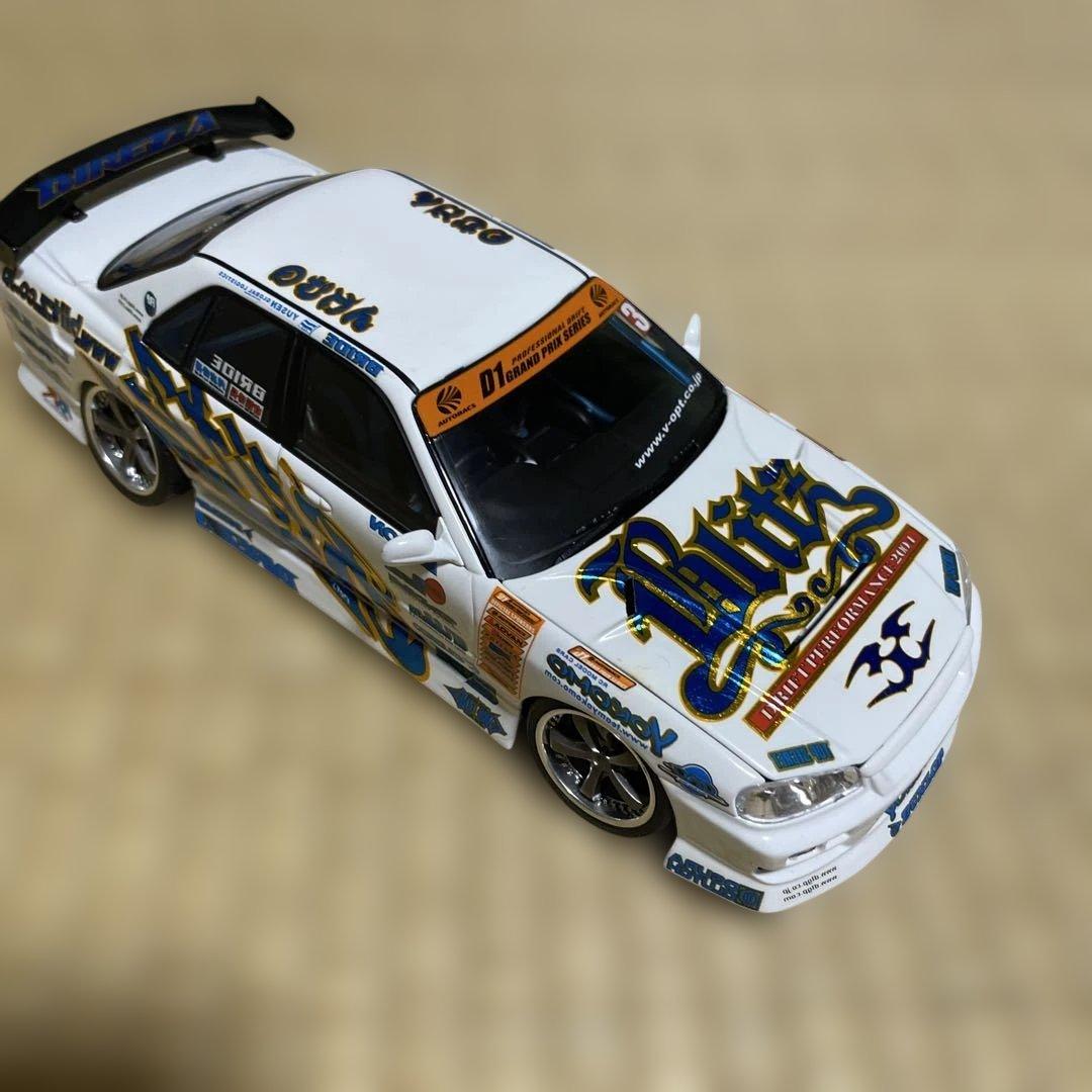D1グランプリ　ブリッツスカイラインER34 ミニカー　　1/24 のむけん