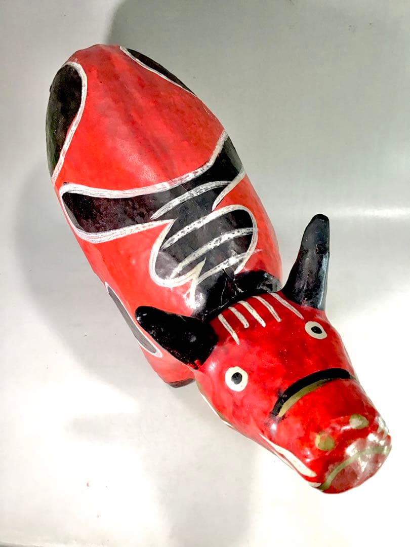 古手 大きい 五十嵐民芸 首振り 赤べこ 張子 人形 郷土玩具 会津 牛 縁起物