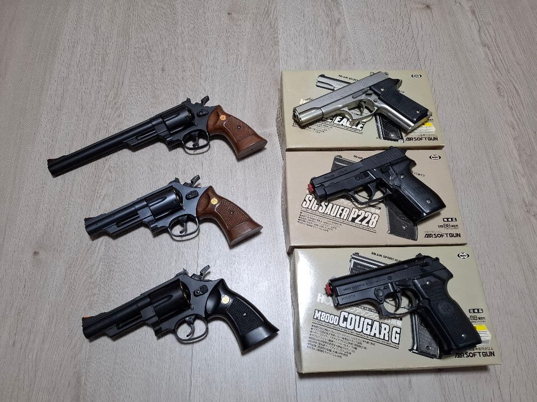 美品良品　クラウンモデル　東京マルイ　エアコッキングガン　5丁セット+1丁おまけ