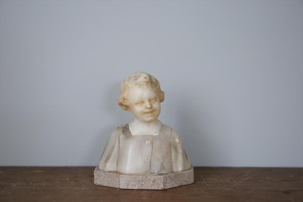 フランスアンティーク大理石製胸像/彫像/彫刻ペーパーウェイト(88-194-2)