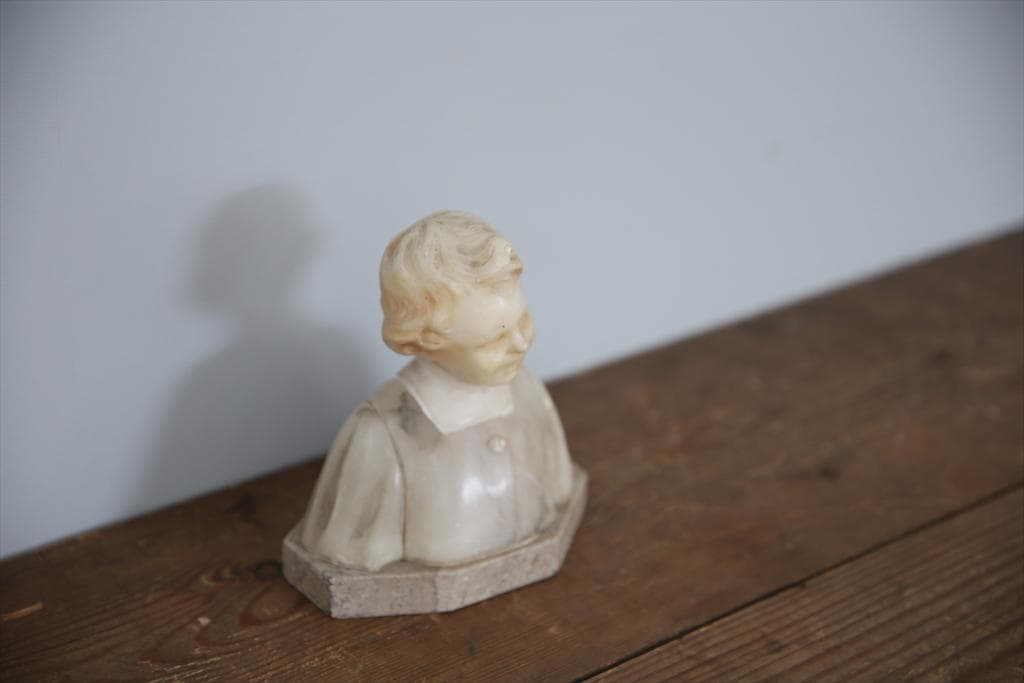 フランスアンティーク大理石製胸像/彫像/彫刻ペーパーウェイト(88-194-2)