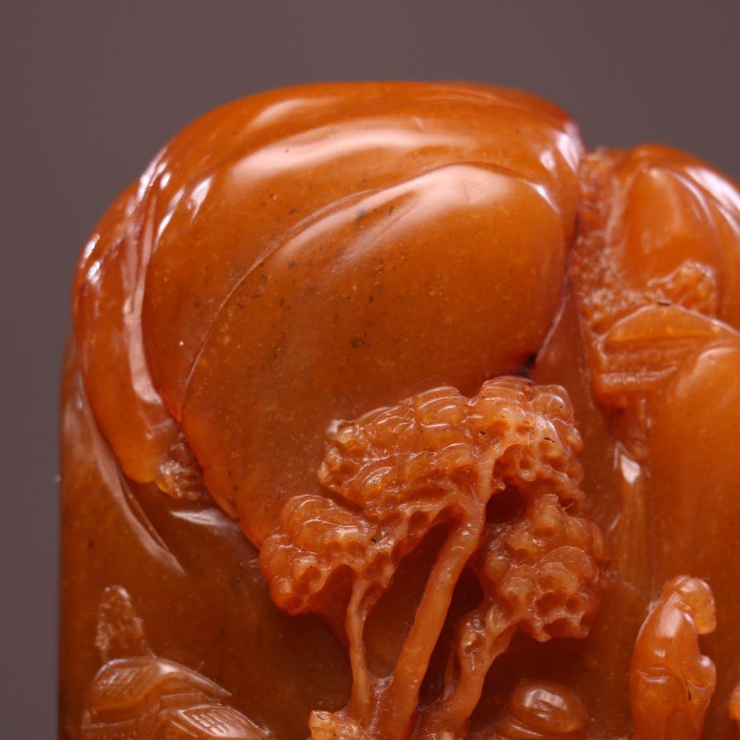 彫刻オブジェ　田黄石　長寿