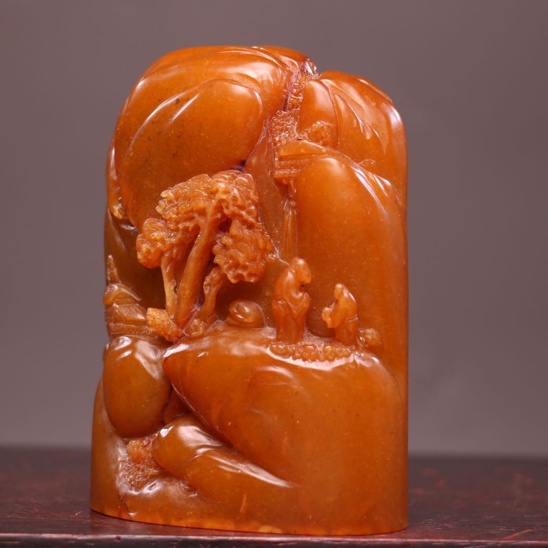 彫刻オブジェ　田黄石　長寿