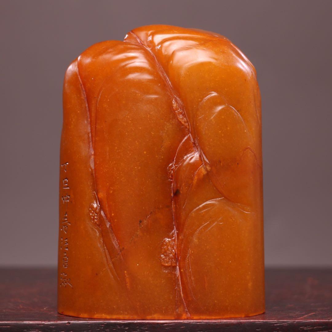 彫刻オブジェ　田黄石　長寿