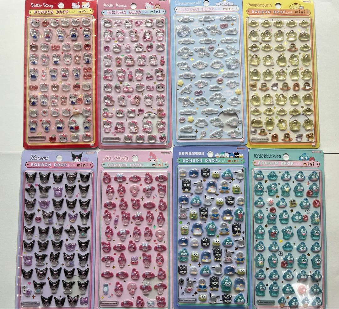 【正規品】ボンボンドロップシール　サンリオmini全８種