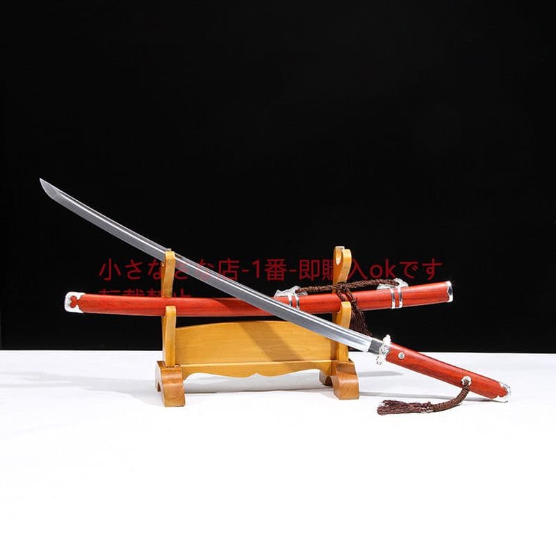 曲げ金擬銀素装唐横刀赤木金マンガン鋼 古兵器 武具 刀装具 日本刀 模造刀居合刀