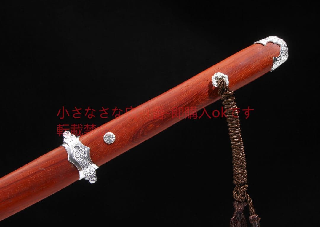 曲げ金擬銀素装唐横刀赤木金マンガン鋼 古兵器 武具 刀装具 日本刀 模造刀居合刀