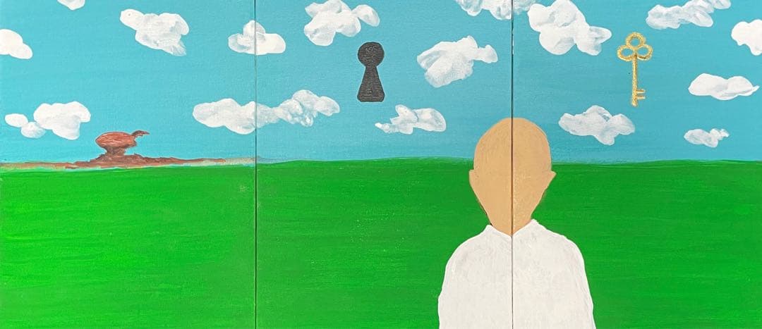 絵画『Door』アクリル絵画。3枚セット。