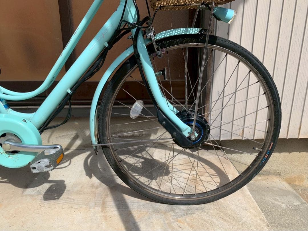 電動自転車　No.6626 ブリヂストン カジュナ 26インチ 水色　神戸　大阪