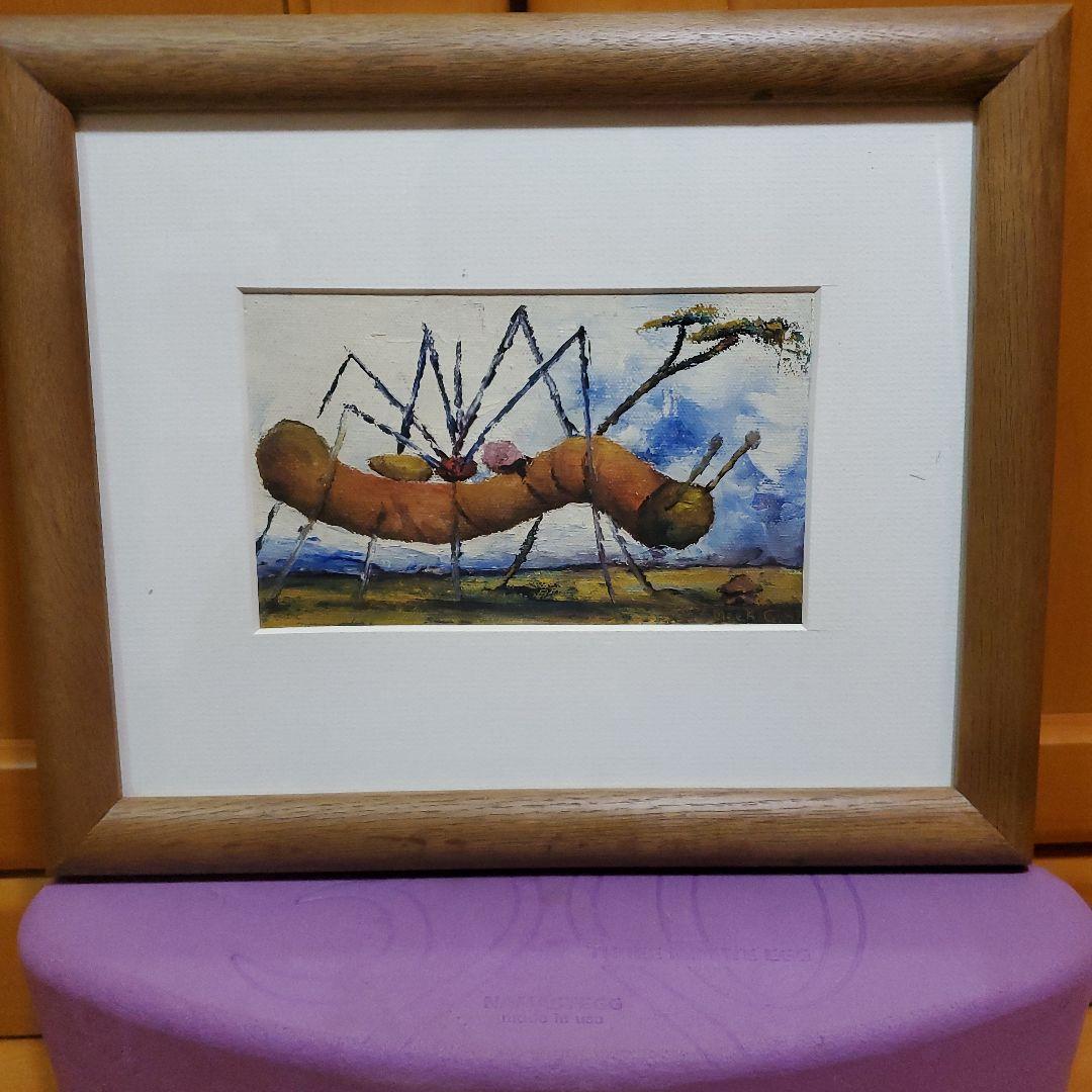 油絵、虫、アフリカアート