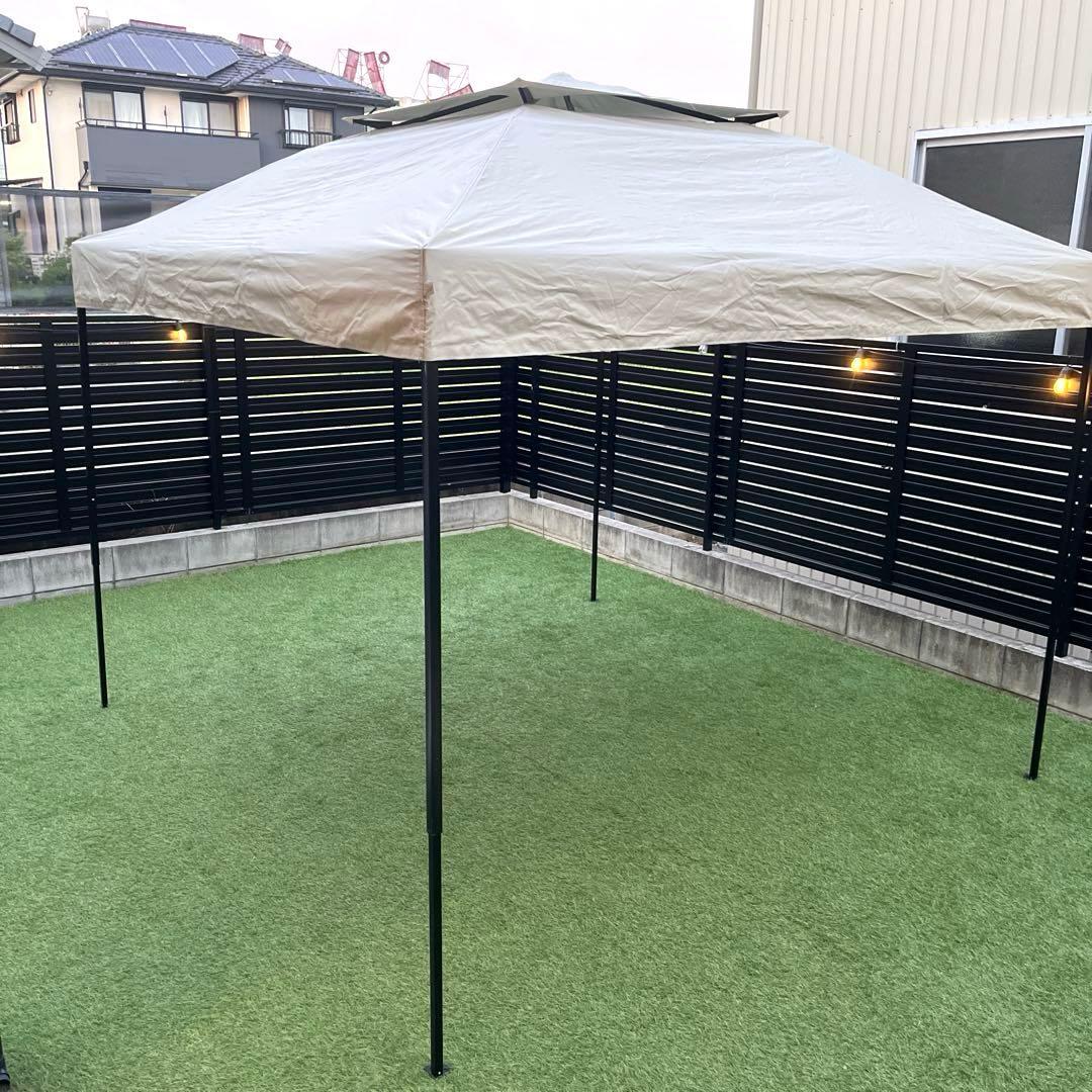 タープテント タープ　2.5m サイドシート2枚 補強フレーム付き