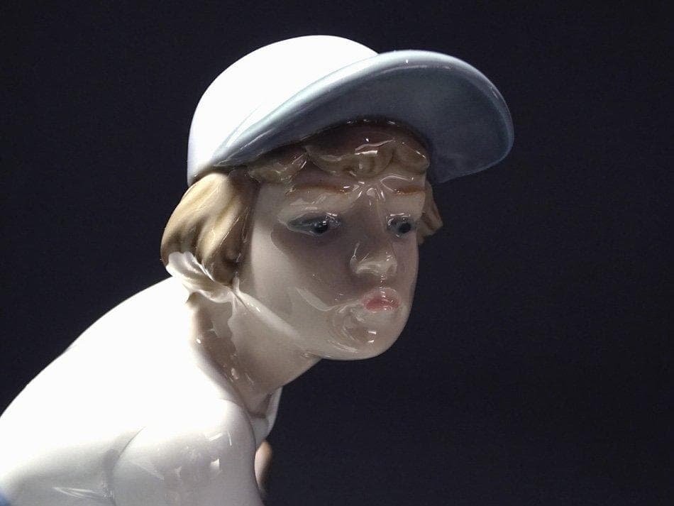 スペイン　LLADRO　リヤドロ　彩色磁器人形　「この子はぼくの！」少年と犬