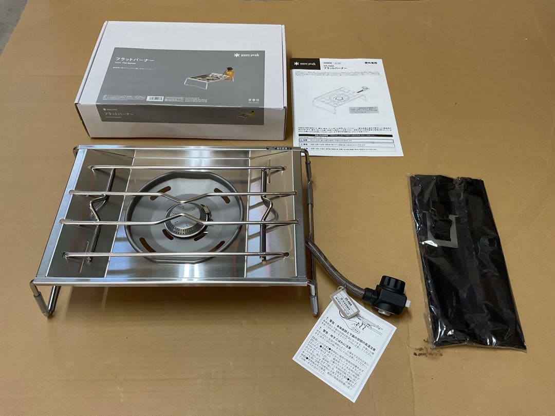  peakフラットバーナー&フィールドラック2段天板３枚付き新品セット