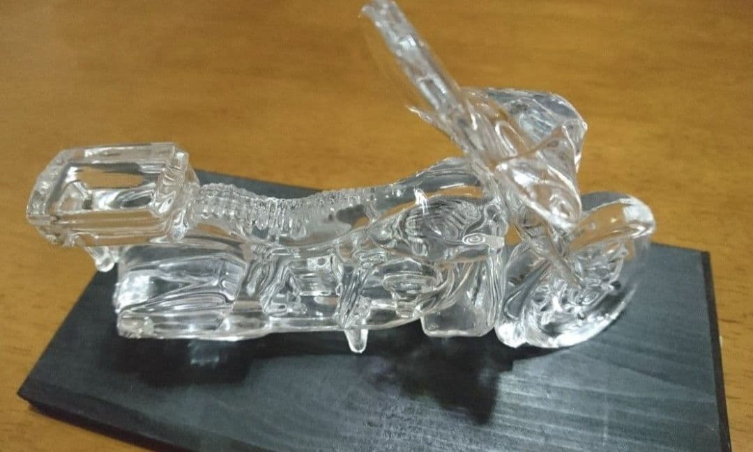 【オートバイオブジェ】イギリス製ガラスアンティーク