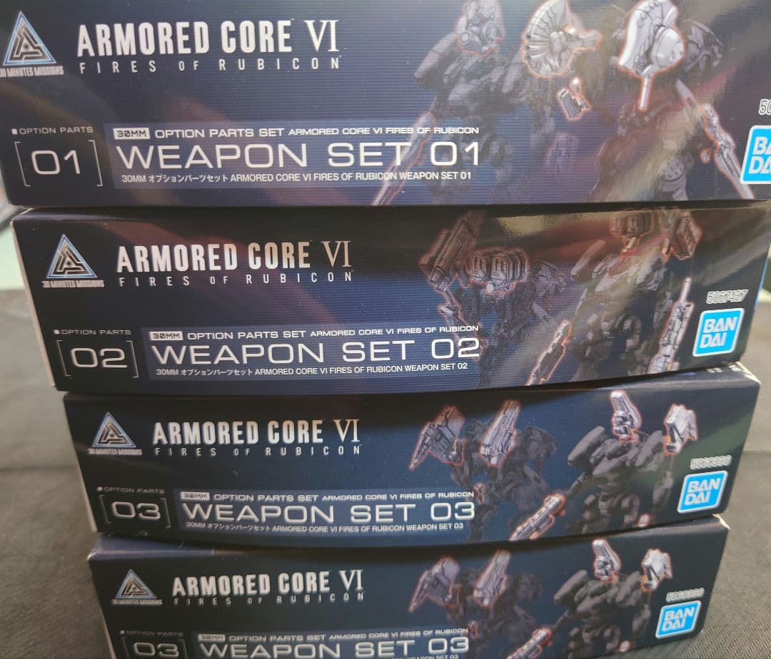 ARMored Core VI 組み立て済みプラモ+未使用オプションパーツセット