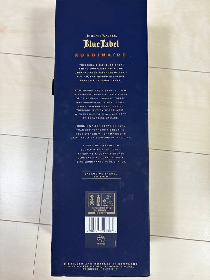 ジョニーウォーカー ブルーラベル Xordinaire 1L 箱付