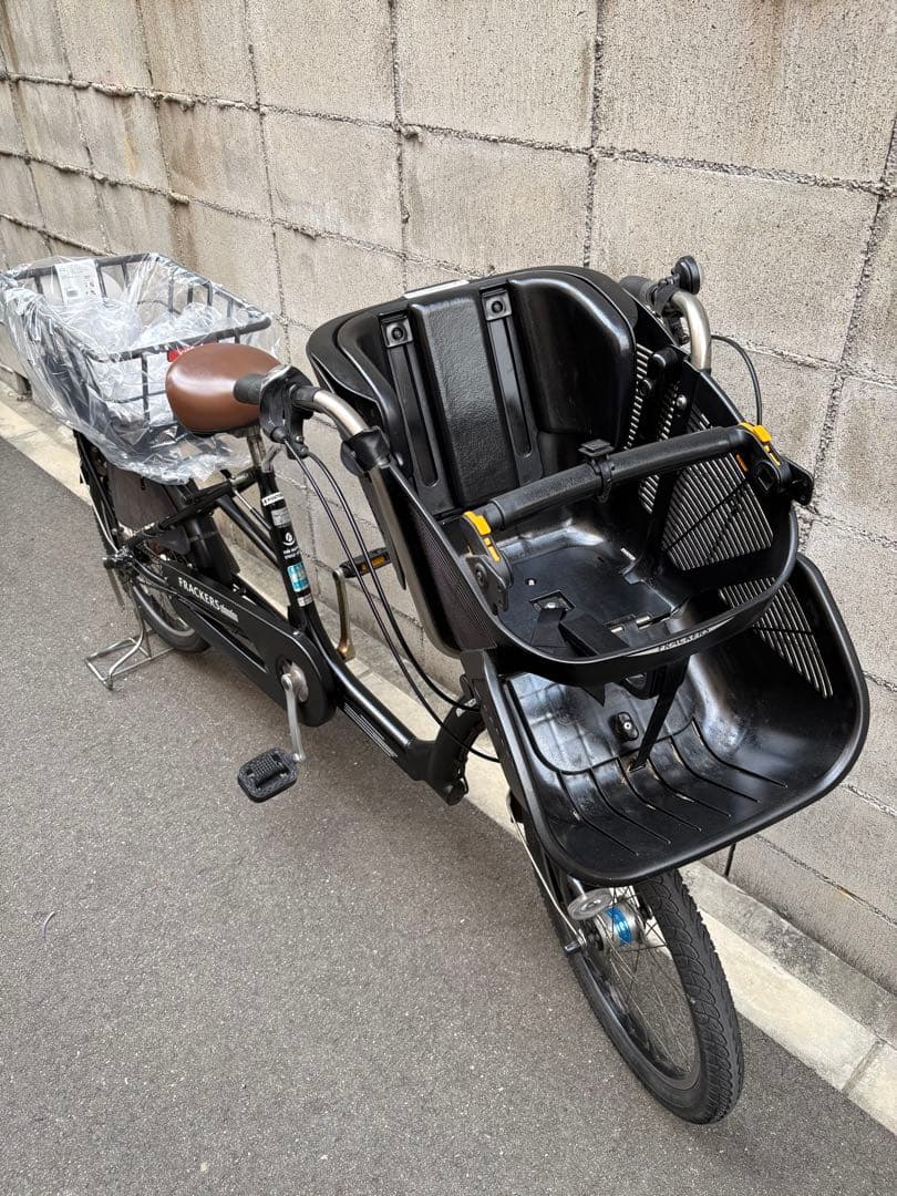 前子乗せ　自転車　ブラック