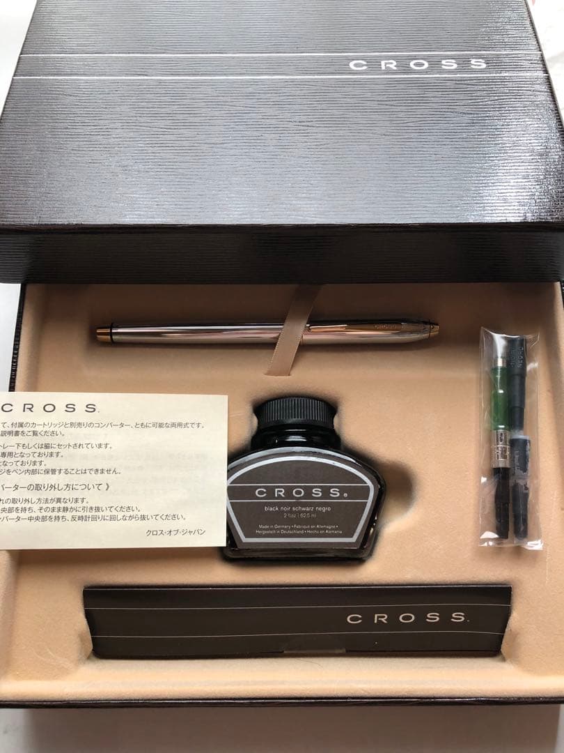 ☆美品☆ CROSS万年筆セット インク付き 刻印あり