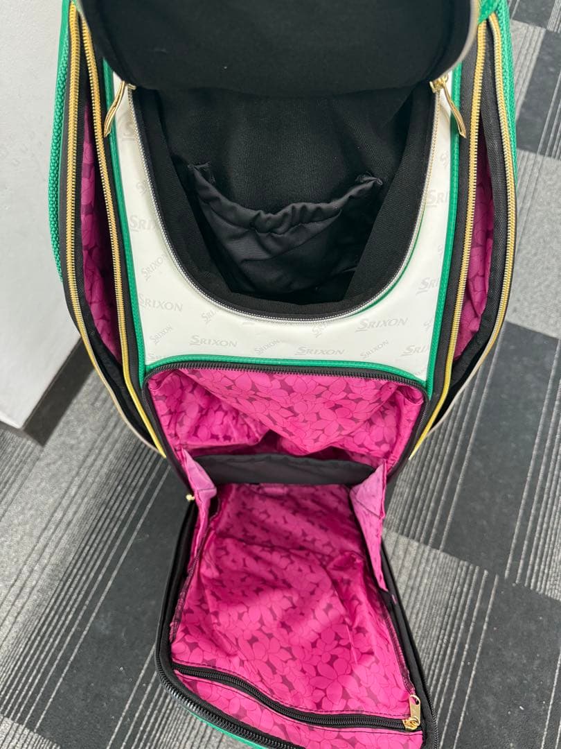 Srixon キャディバッグ 緑/白 レクサスマスターズ松山英樹