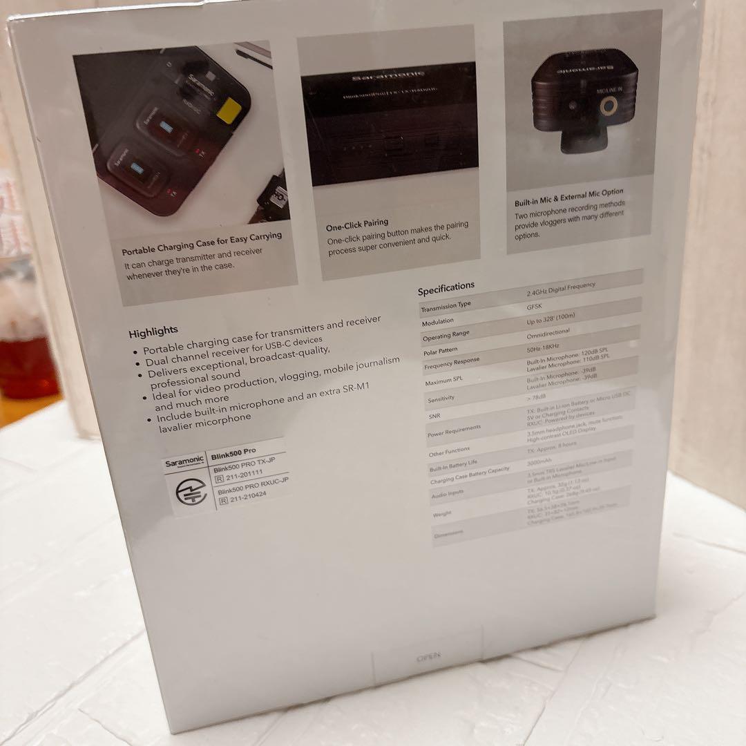 ワイヤレスマイク　ピンマイク　撮影　取材　Blink500 Pro B6