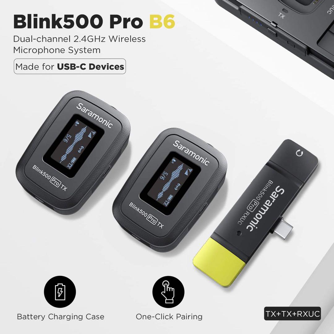 ワイヤレスマイク　ピンマイク　撮影　取材　Blink500 Pro B6