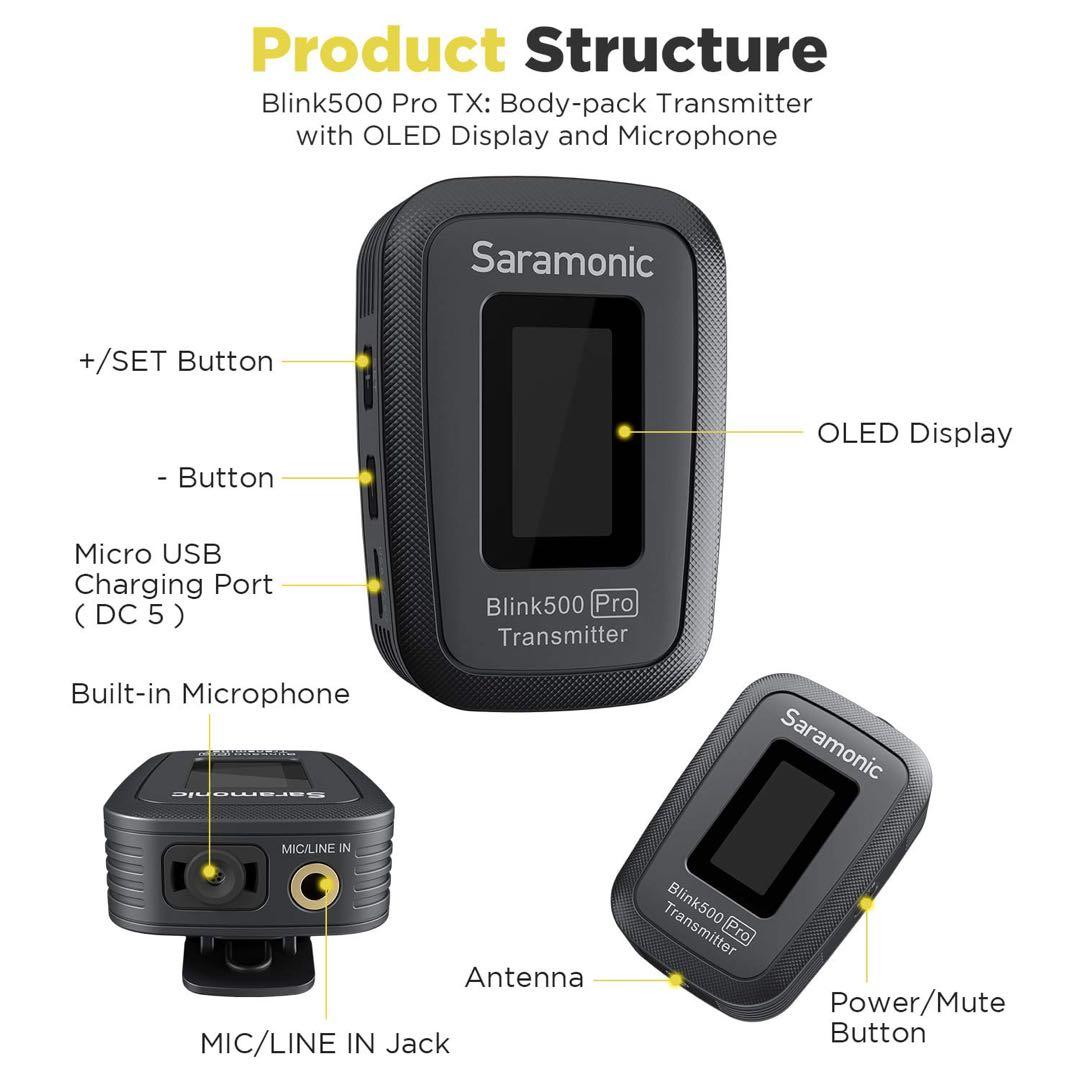 ワイヤレスマイク　ピンマイク　撮影　取材　Blink500 Pro B6