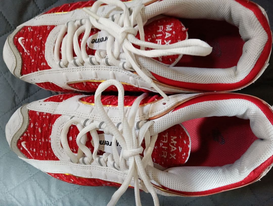 Supreme トレーニングシューズ レッド/ホワイト28.5センチ