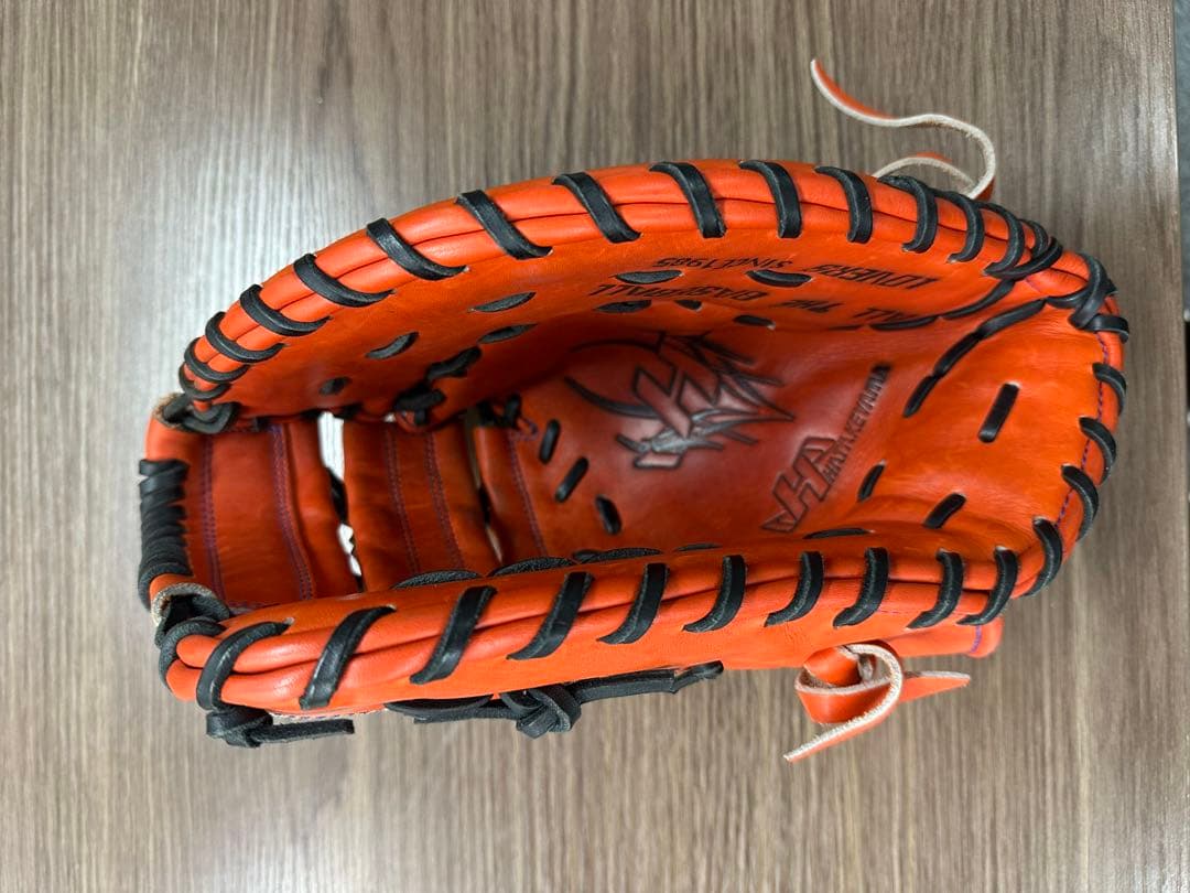 オレンジ レザー 軟式グローブ JH