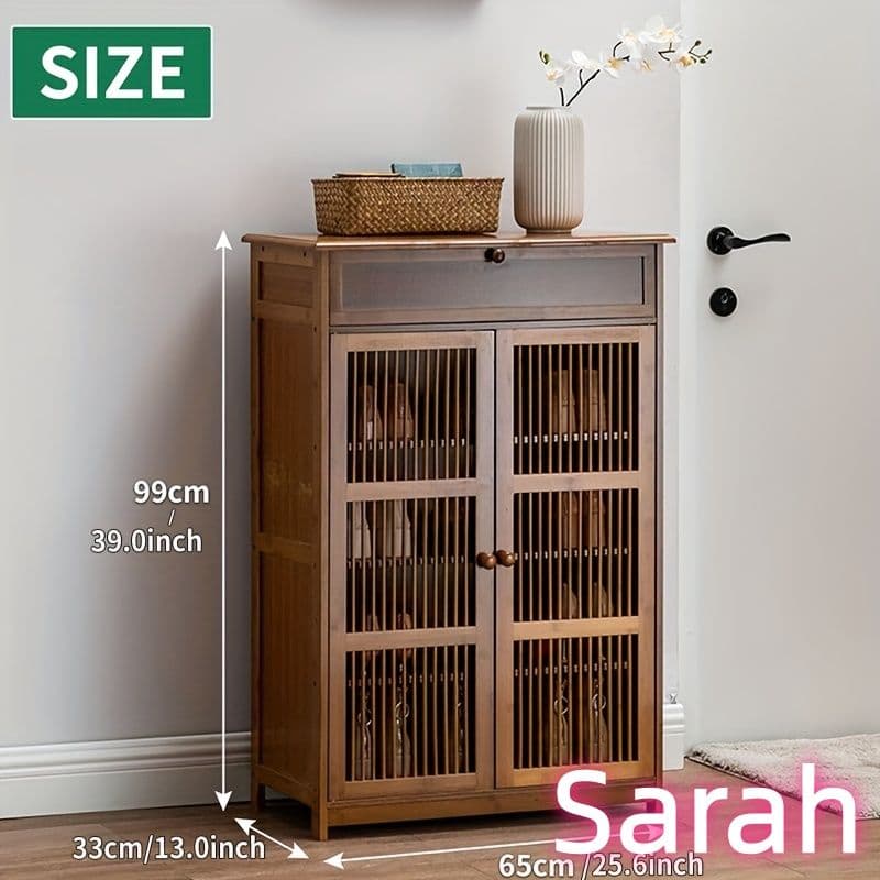 ビミティルーバーシューズキャビネット ドア付 省スペース 大容量